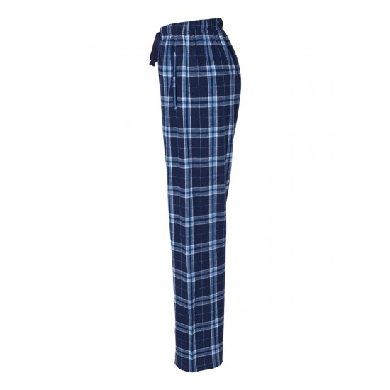 Women's Sparta Blue Plaid Flannel Ski Team Pajama Pants 