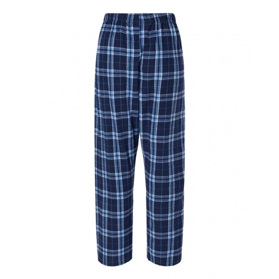 Women's Sparta Blue Plaid Flannel Ski Team Pajama Pants 