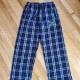 Women's Sparta Blue Plaid Flannel Ski Team Pajama Pants 