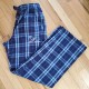 Men's Sparta Blue Plaid Flannel Ski Team Pajama Pants 